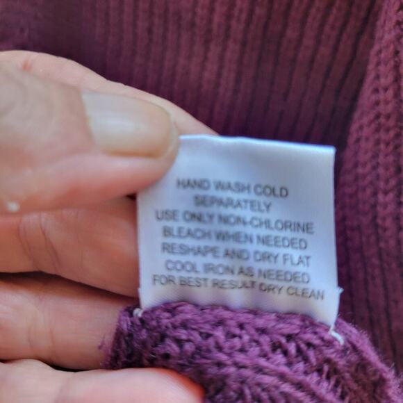 Hippie Rose Juniors Open-Front Lace-Up Cardigan in Artisan Wine, Size L - Picture 4 of 10